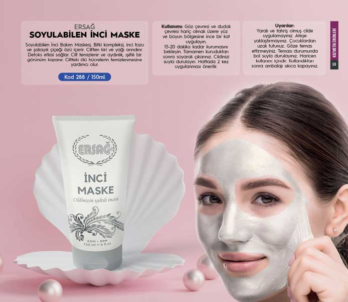 Ersag İnci Maske 150ml Ersag Perlen-Gesichtsmaske 150ml Ersag Pearl Face Mask 150ml