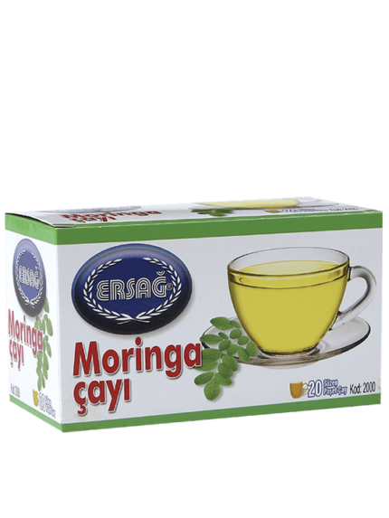 Moringa Tea: 1.5 g Recommended Usage For each cup, it is recommended to place 1 Ersag Moringa tea bag in a teapot in your teapot or cup, add freshly boiled water and let it brew for 3-5 minutes.