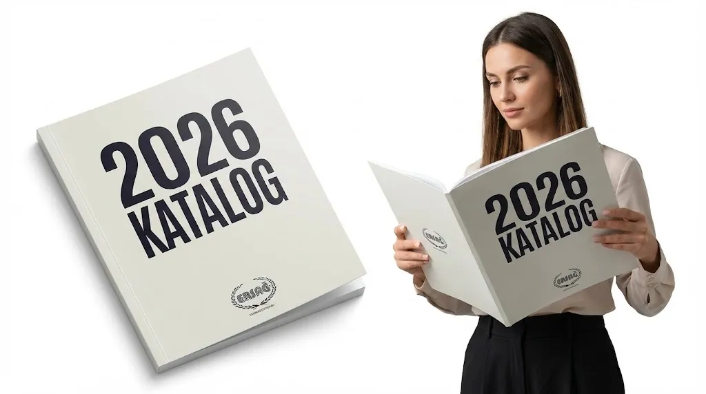 Frau, die den Ersağ 2026 Produktkatalog betrachtet – Ersağ Preisliste 2026 für Deutschland und Europa